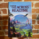 Across Realtime - Vernor Vinge - 1986 BCE Bluejay Books Hardback - Tom Kidd Cover