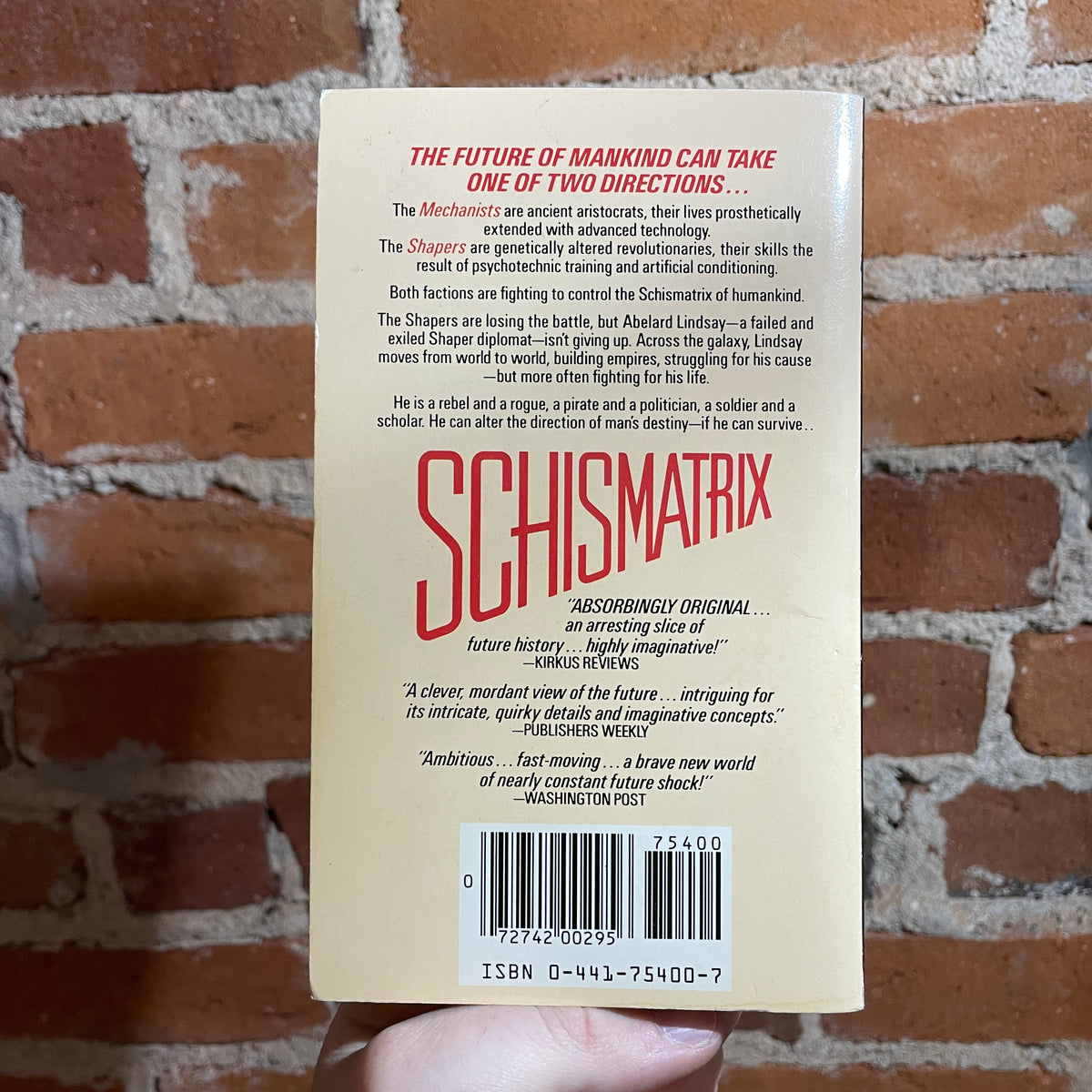 Schismatrix - Bruce Sterling - 1986 Ace Books Paperback