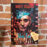 Holy Fire - Bruce Sterling - 1996 Bantam Books Hardback - Eric Dinyer Cover