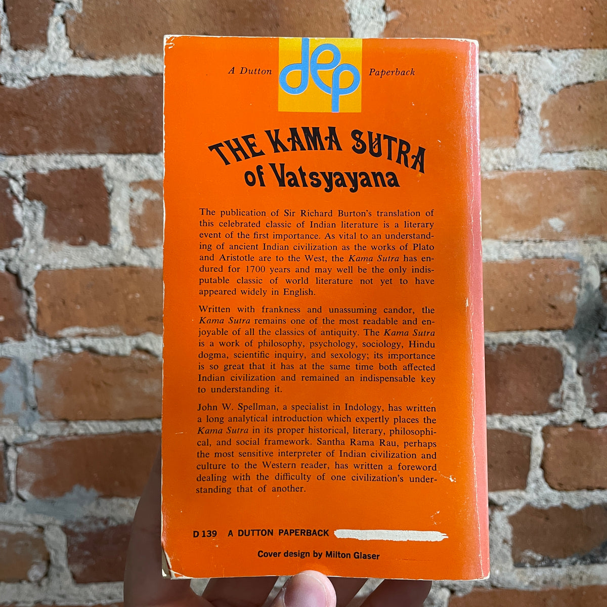 The Kama Sutra Of Vatsyayana - Forward By Santha Rama Rau - 1964 E.p 