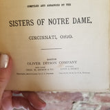 Peters' Sodality Hymn Book- Sisters of Notre Dame 1900 Oliver Ditson Co vintage HB