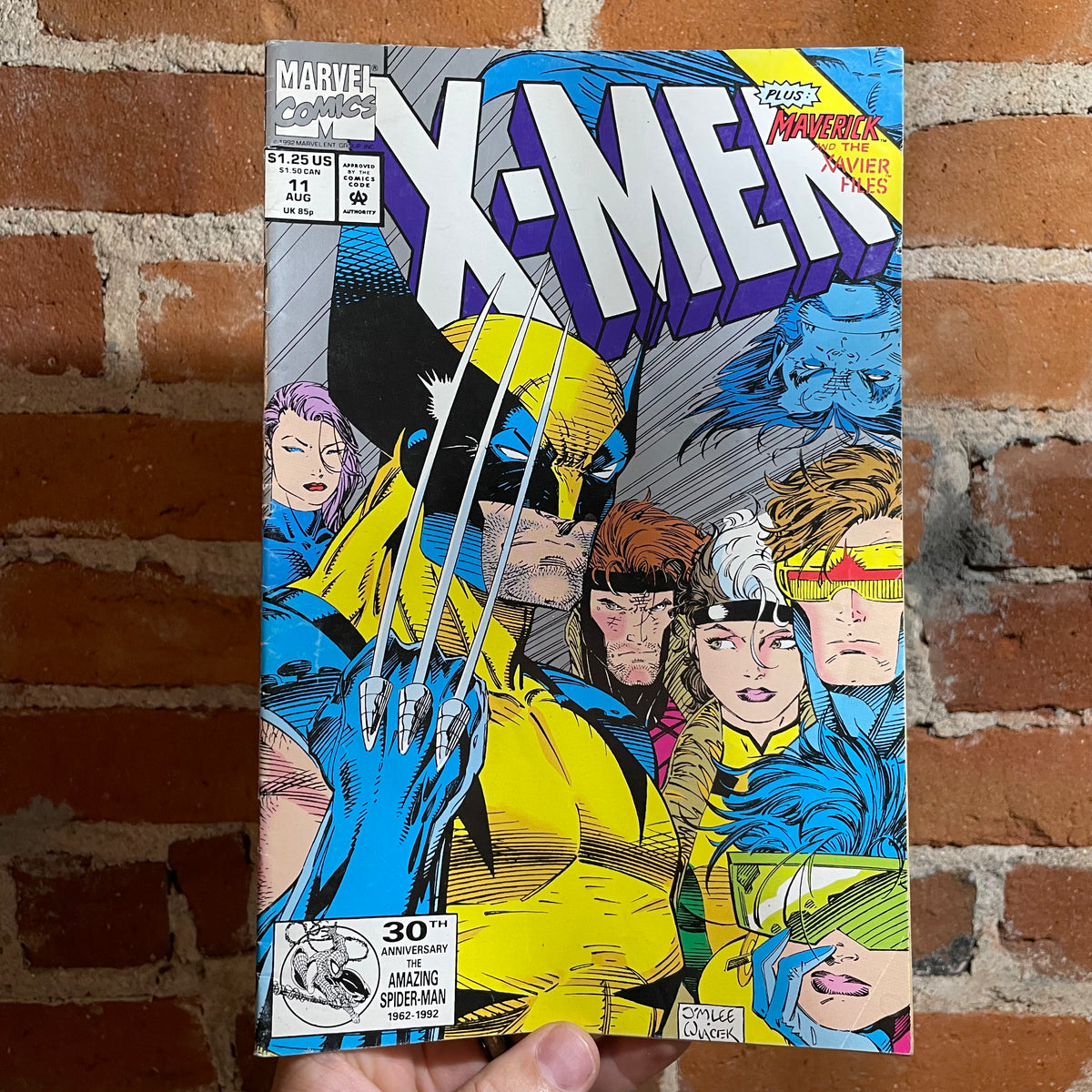 X-Men # 11 1992 - Pressman Mail Away Silver Jim Lee 2nd Print RARE Wol