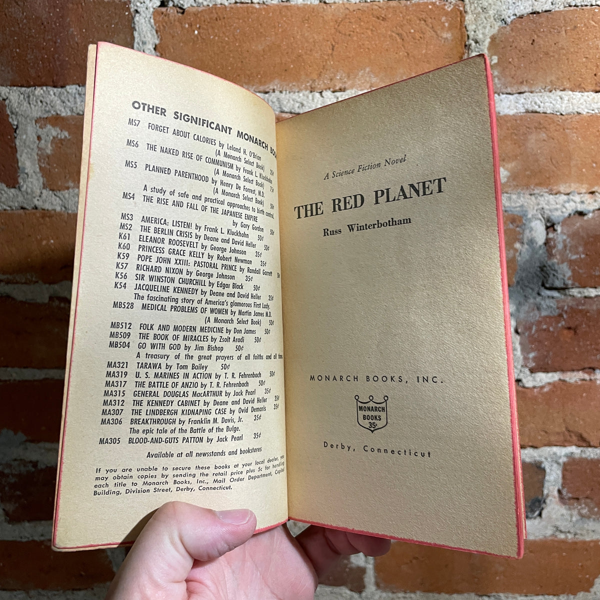 The Red Planet - Russ Winterbotham - 1962 Monarch Books - Ralph