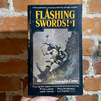 Flashing Swords! #1 - Edited by Lin Carter - 1973 1st Dell Books Paperback - Frank Frazetta Cover