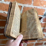 Antique German New Testament — Evangelium St. Matthäus — Early 18th–19th Century Leatherbound Pocket Bible