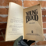 Young Blood - Katina Alexis - 1982 1st Tor Books Paperback - Foil Embossed Attila Hejja Cover