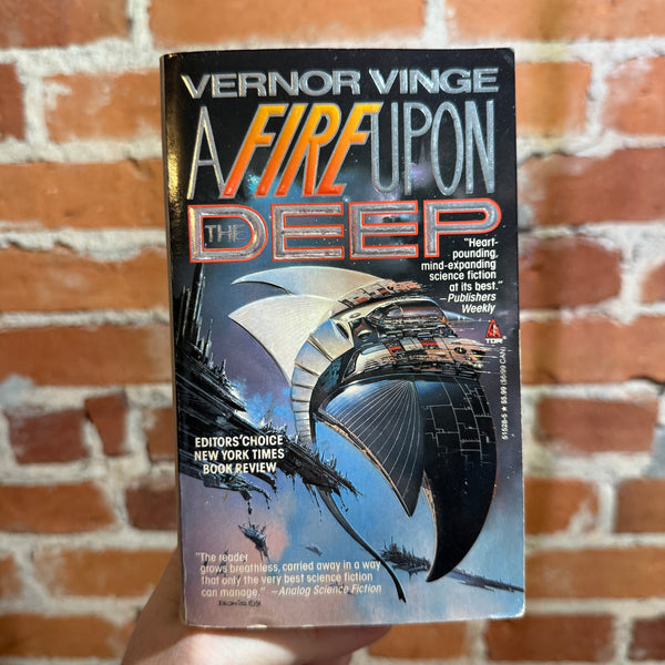 A Fire Upon the Deep - Vernor Vinge - 1993 Tor Books Paperback - Boris Vallejo Cover