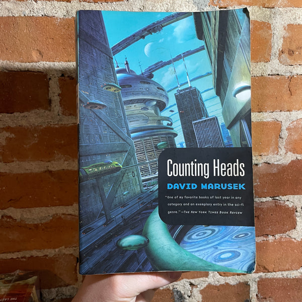 Counting Heads - David Marusek - Paperback - Chris Moore Cover