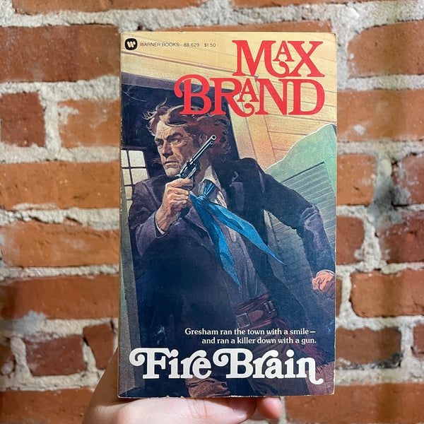 Fire Brain - Max Brand - 1974 1st Warner Books Paperback - Roy Anderson Cover