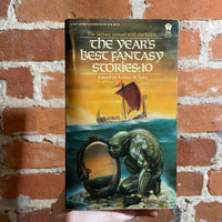 The Year’s Best Fantasy Stories: 10 - Edited by Arthur W. Saha - 1984 Daw Books Paperback - Jim Burns Cover (Tiptree, Tanith Lee, + more!)