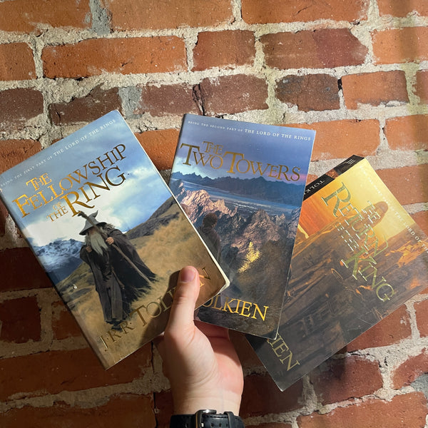 The Lord of the Rings Paperback Trilogy Bundle - J.R.R. Tolkien - Houghton Mifflin Movie Tie-Ins Covers