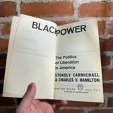 Black Power: The Politics of Liberation in America - Stokely Carmichael & Charles V. Hamilton - 1967 Vintage Books Paperback