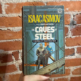 The Caves of Steel - Isaac Asimov - 1986 7th Ballantine Books Paperback - Michael Whelan Cover
