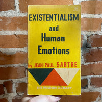 Existentialism and Human Emotions - Jean-Paul Sartre 1957 Philosophical Library Paperback