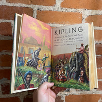 Kipling: A Selection of His Stories and Poems - John Beecroft - 1956 Doubleday Illustrated Hardback Vol. 1 & 2