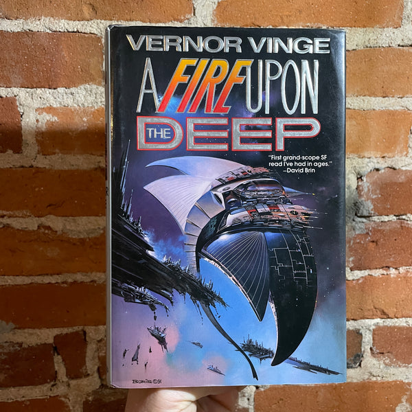 A Fire Upon the Deep - Vernor Vinge - 1992 Hardback - Rare Boris Vallejo Cover Hardback