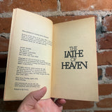 The Lathe of Heaven - Ursula K. Le Guin blue 1973 9th Avon Books Paperback PBS Cover