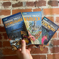 The Darkwar Trilogy - Glen Cook - Popular Library Questar Paperback Bundle - Barclay Shaw Covers