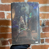 Flashing Swords #5: Demons and Daggers - Edited by Lin Carter - 1981 BCE Dell Hardback - Ron Miller Cover (Tanith Lee, C.J. Cherryh, and more!)