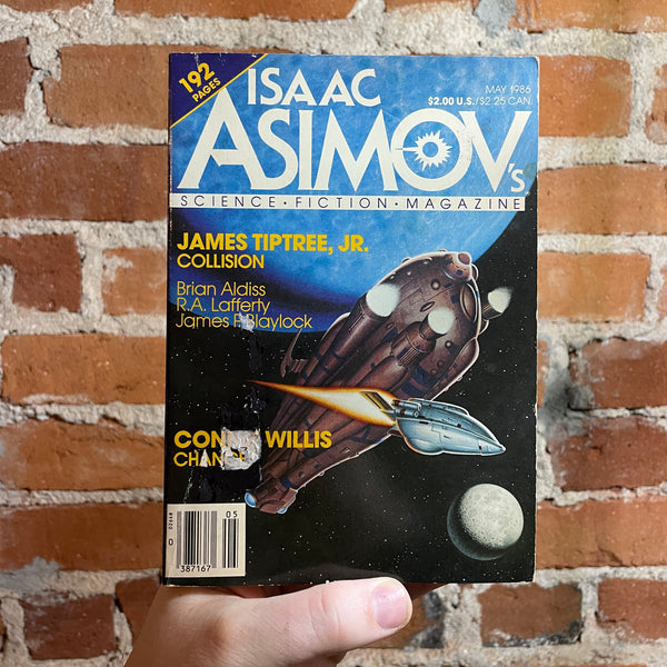 Collision - James Tiptree, Jr. - 1986 Asimov Science Fiction Magazine - Bob Walters Cover