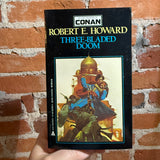 Three-Bladed Doom - Robert E. Howard - 1987 2nd Ace Books Paperback - Sanjulian Cover