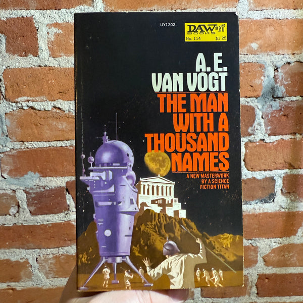 The Man With A Thousand Names - A.E. Van Vogt - 1974 Daw Books Paperback - Vincent DiFate Cover