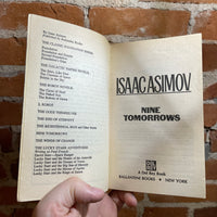 Nine Tomorrows - Isaac Asimov - 1985 Ballantine Books Paperback - Don Dixon Cover