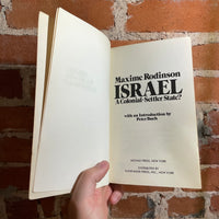 Israel: A Colonial-Settler State? - Maxine Rodinson - 1980 4th Monad Press Paperback
