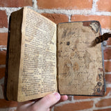 Antique German New Testament — Evangelium St. Matthäus — Early 18th–19th Century Leatherbound Pocket Bible