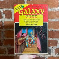 Allegiances - Michael Bishop - Galaxy Magazine Feb. 1975 (Tak Hallus, Fred Saberhagen, & Jerry Pournelle + more!)