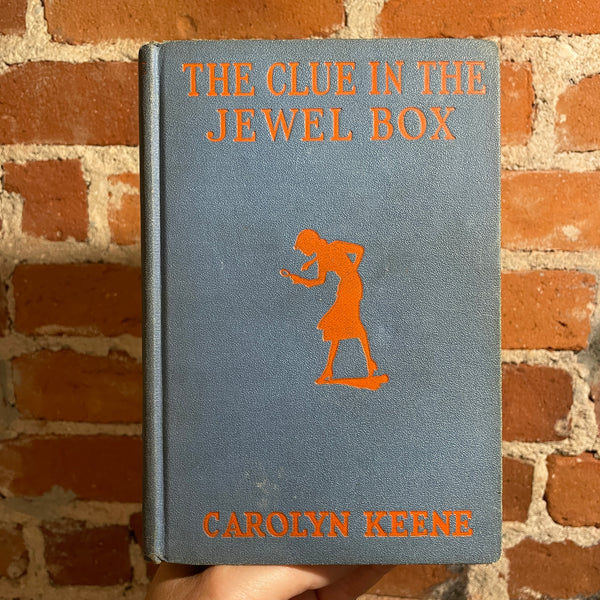 The Clue in the Jewel Box - Carolyn Keene - 1943 Blue and Orange Grosset & Dunlap Hardback - Nancy Drew Mystery