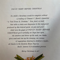Pop-Up The Night Before Christmas - 1973 Random House Hardback