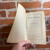 War Verse - Edited by Frank Foxcroft - 1918 8th Thomas Y Crowell Company Publishers Hardback