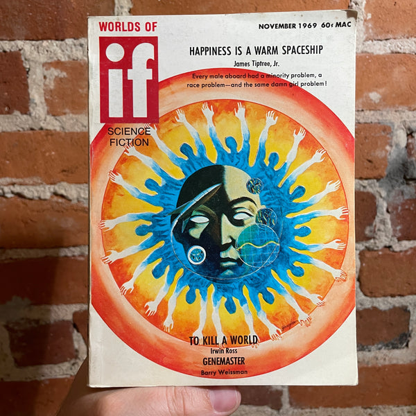 Happiness Is A Warm Spaceship - James Tiptree, Jr. - IF Science Fiction Magazine Nov. 1969 - Jack Gaughan Cover