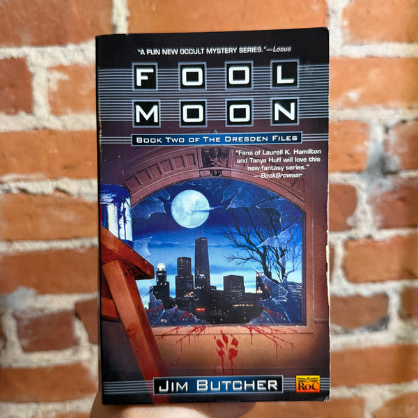 Fool Moon - Jim Butcher - 2001 ROC Books Paperback - Dresden Files #2 - Lee Macleod Cover