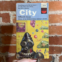 City - Clifford D. Simak - RARE 1954 1st Permabooks Paperback Edition - Richard Powers Cover