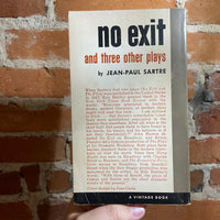 No Exit and Three Other Plays - Jean-Paul Sartre - Jean Carlu Cover - 1949 Vintage Books Paperback