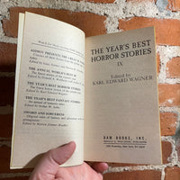 The Year’s Best Horror Stories IX - Edited by Karl Edward Wagner - 1981 Daw Books Paperback - Michael Whelan Cover