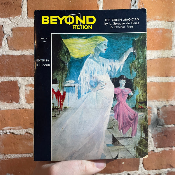 Upon The Dual Earth - Philip K. Dick - Beyond Fiction No. 9 - Vidmer Cover (The Green Magician - L. Sprague de Camp & Fletcher Pratt)