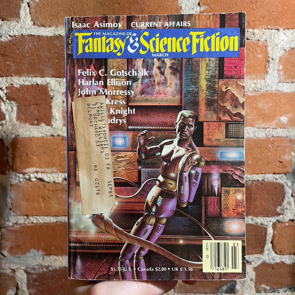 Roimata - Daphne de Jong - March 1985 Fantasy & Science Fiction Magazine - Barclay Shaw Cover