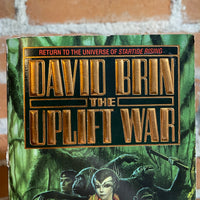 The Uplift War - David Brin - 1987 Bantam Paperback - Michael Whelan Cover