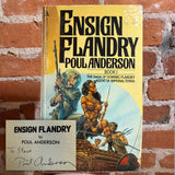 Ensign Flandry - Poul Anderson - SIGNED 1982 Ace Books Paperback - Michael Whelan Cover