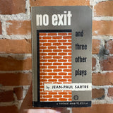 No Exit and Three Other Plays - Jean-Paul Sartre - Jean Carlu Cover - 1949 Vintage Books Paperback