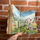 Heidi-Johanna Spyri Illustrated Junior Library 1945 Grosset & Dunlap vintage hardback