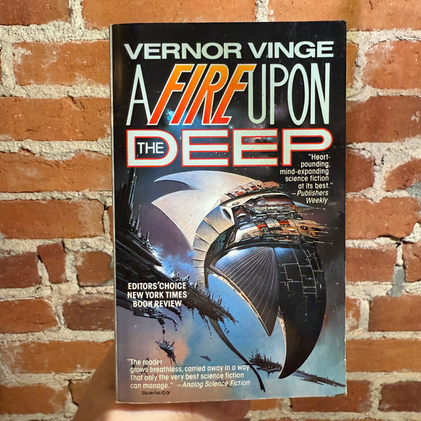 A Fire Upon the Deep - Vernor Vinge - 1993 Tor Paperback - Boris Vallejo Cover