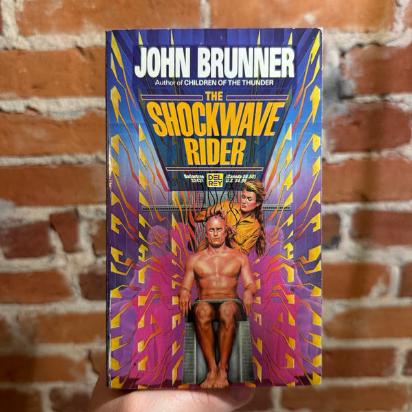 The Shockwaver Rider - John Brunner - 1990 10th Ballantine Books Paperback - Murray Tinkelman Cover