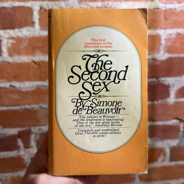 The Second Sex - Simone de Beauvoir - 1970 17th Bantam Books Paperback