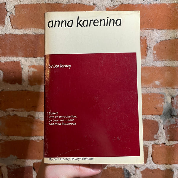 Anna Karenina - Leo Tolstoy - 1965 Modern Library College Editions Paperback