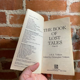 The Book of Lost Tales 2 - J.R.R. Tolkien - Ballantine Books Paperback - Andrew Burward-Hoy Cover