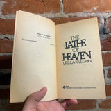 The Lathe of Heaven - Ursula K. Le Guin blue 1973 9th Avon Books Paperback PBS Cover